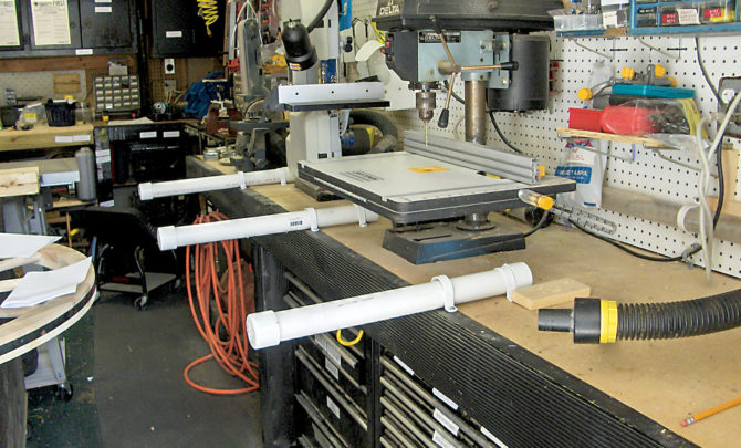 pvc arms in workshop