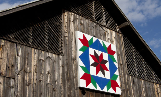 Barn quilt on Marcella Epperson's barn.