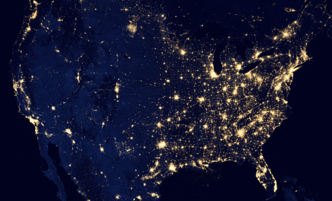 Satellite image of U.S
